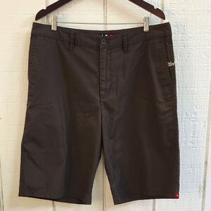 QUICKSILVER Men's Casual Flat Front Chocolate Brown Shorts 36